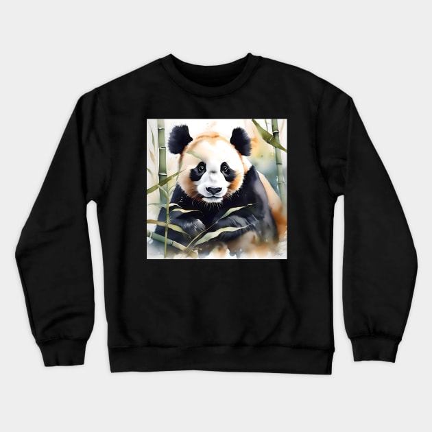 Panda Bear Study Crewneck Sweatshirt by Oldetimemercan